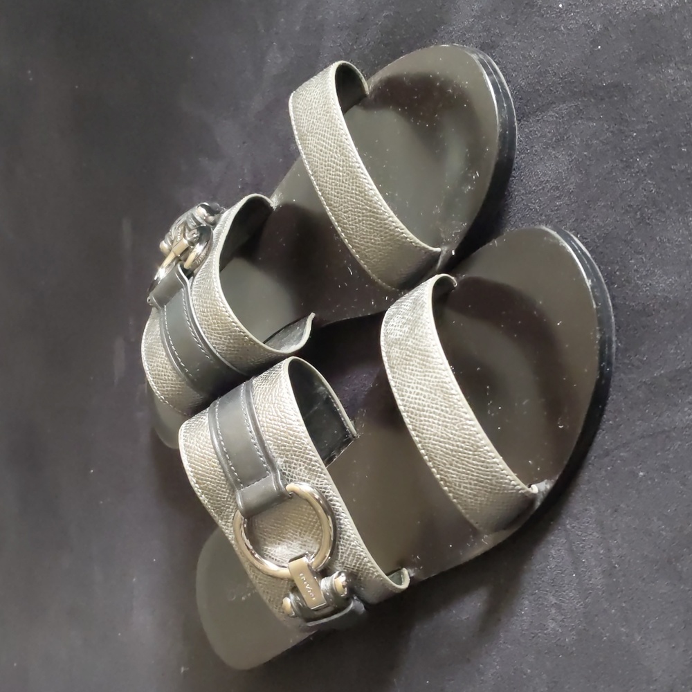 Fancy Leather Coach Sandals